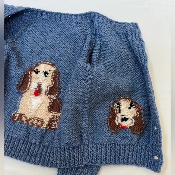 Like NEW Cardigan Sweater Puppy Dogs Toddler Size 9 Months Baby Blue Unbranded - Picture 14 of 16